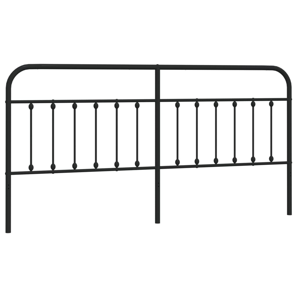Metal Headboard Black 193 cm