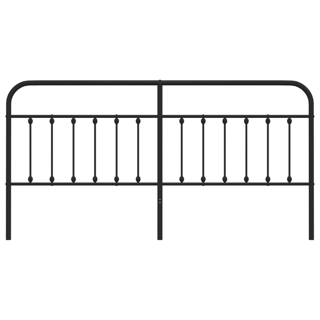 Metal Headboard Black 193 cm