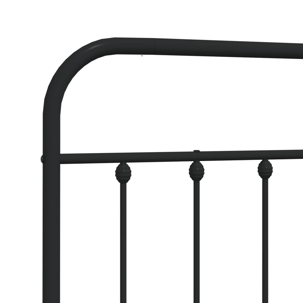 Metal Headboard Black 200 cm