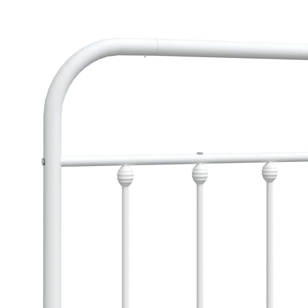 Metal Headboard White 80 cm