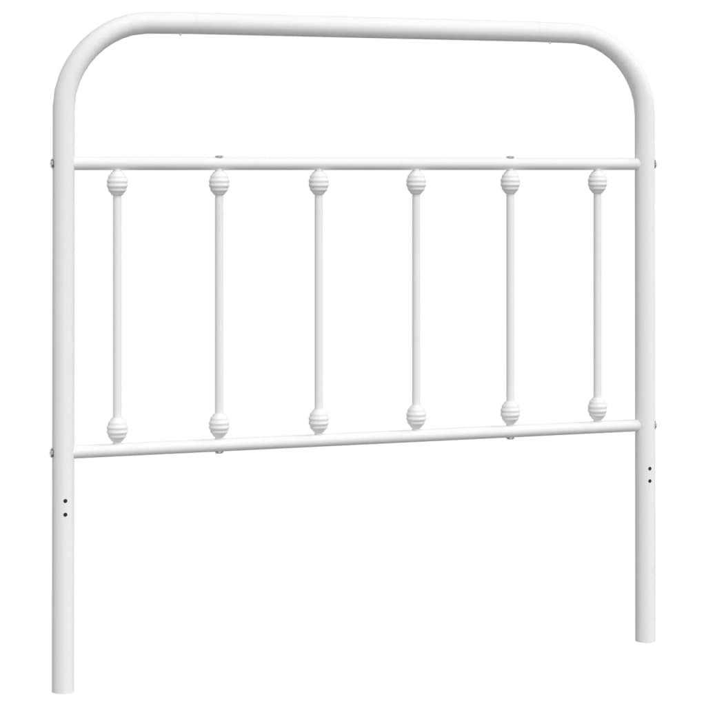 Metal Headboard White 100 cm
