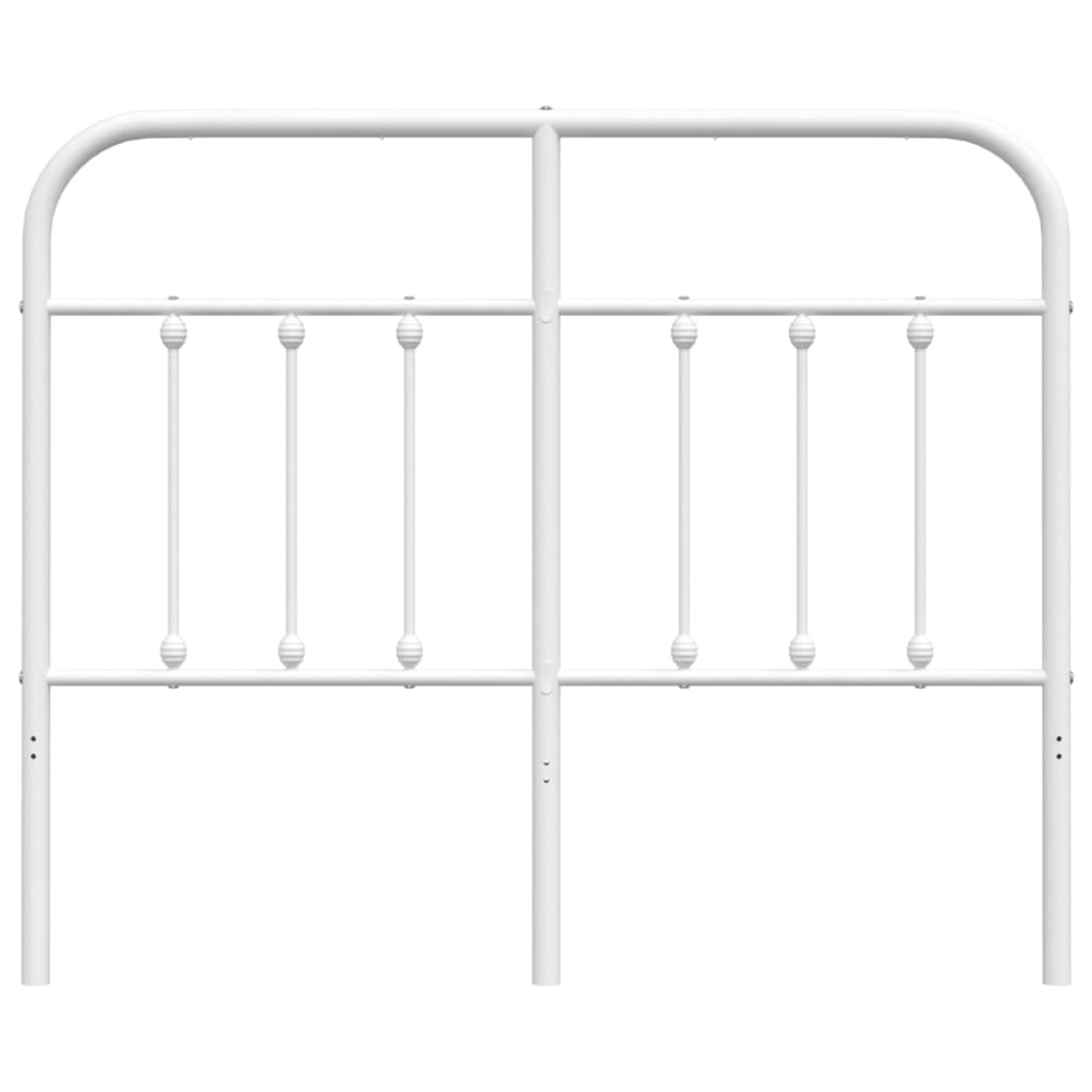 Metal Headboard White 120 cm