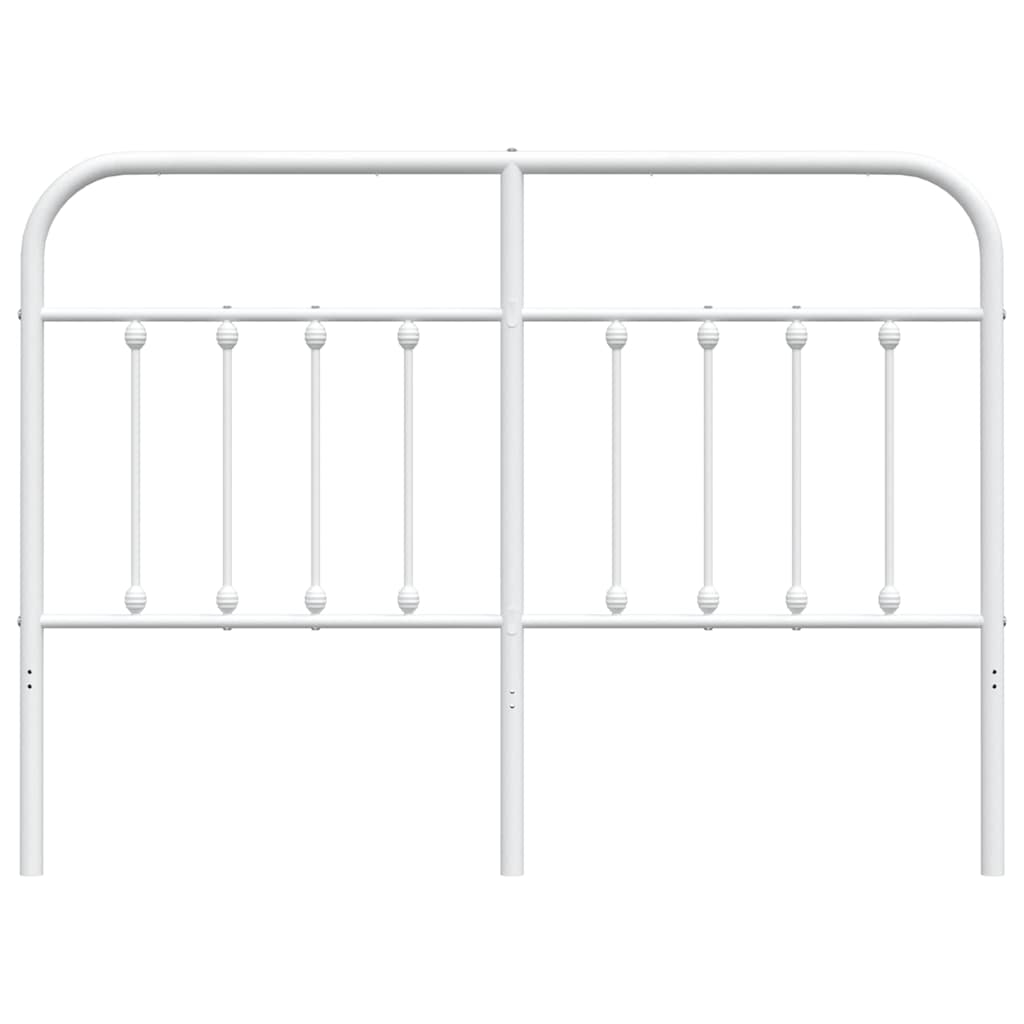 Metal Headboard White 150 cm