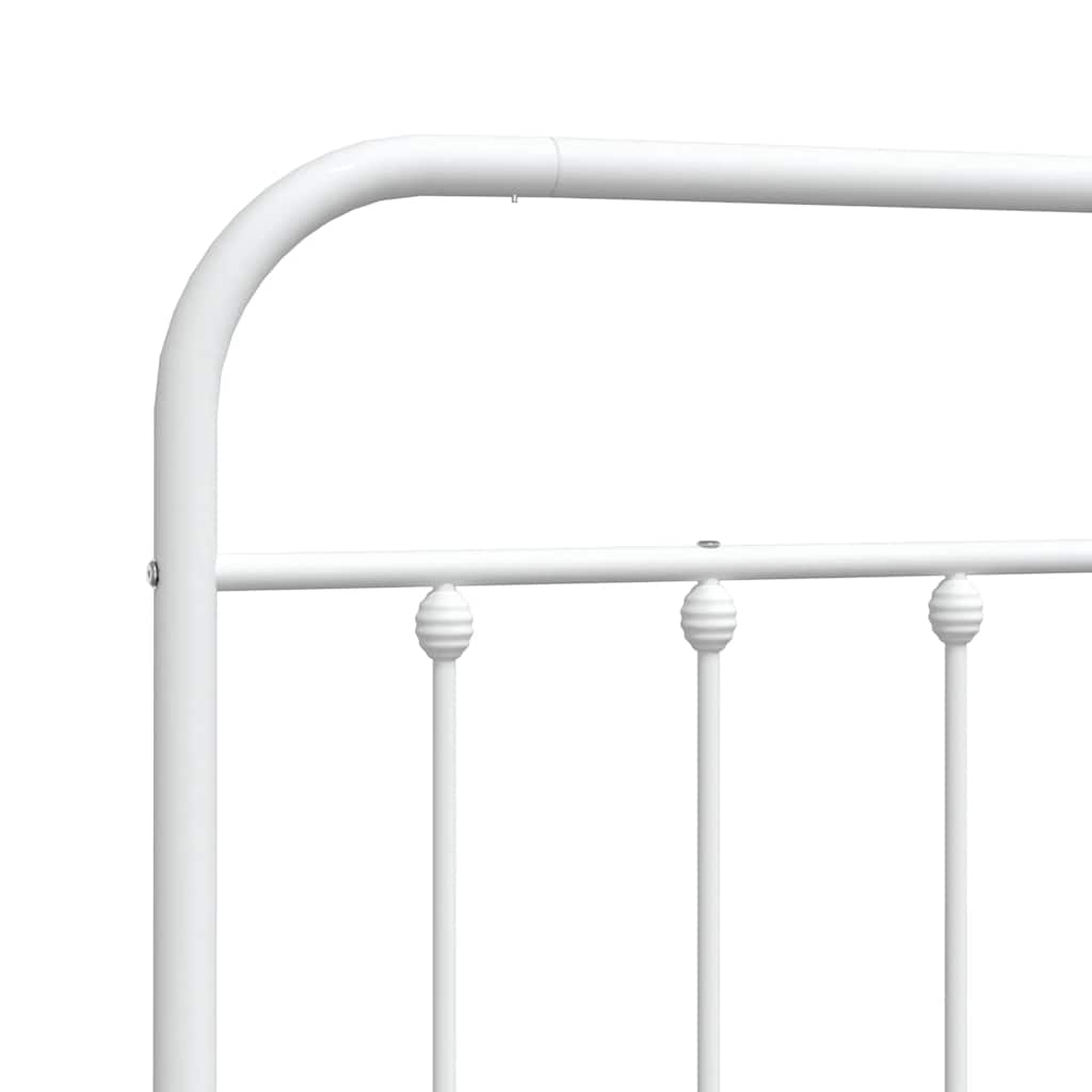 Metal Headboard White 150 cm