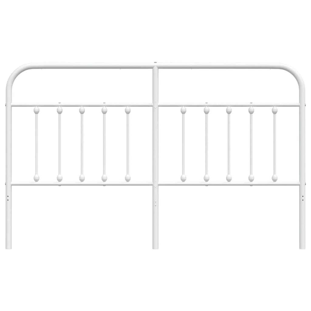 Metal Headboard White 160 cm