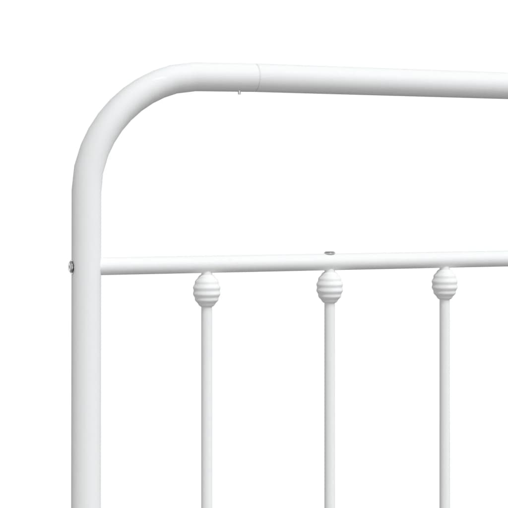 Metal Headboard White 160 cm