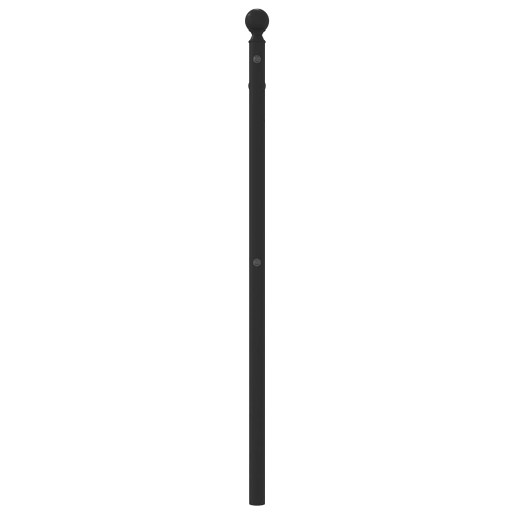 Metal Headboard Black 90 cm