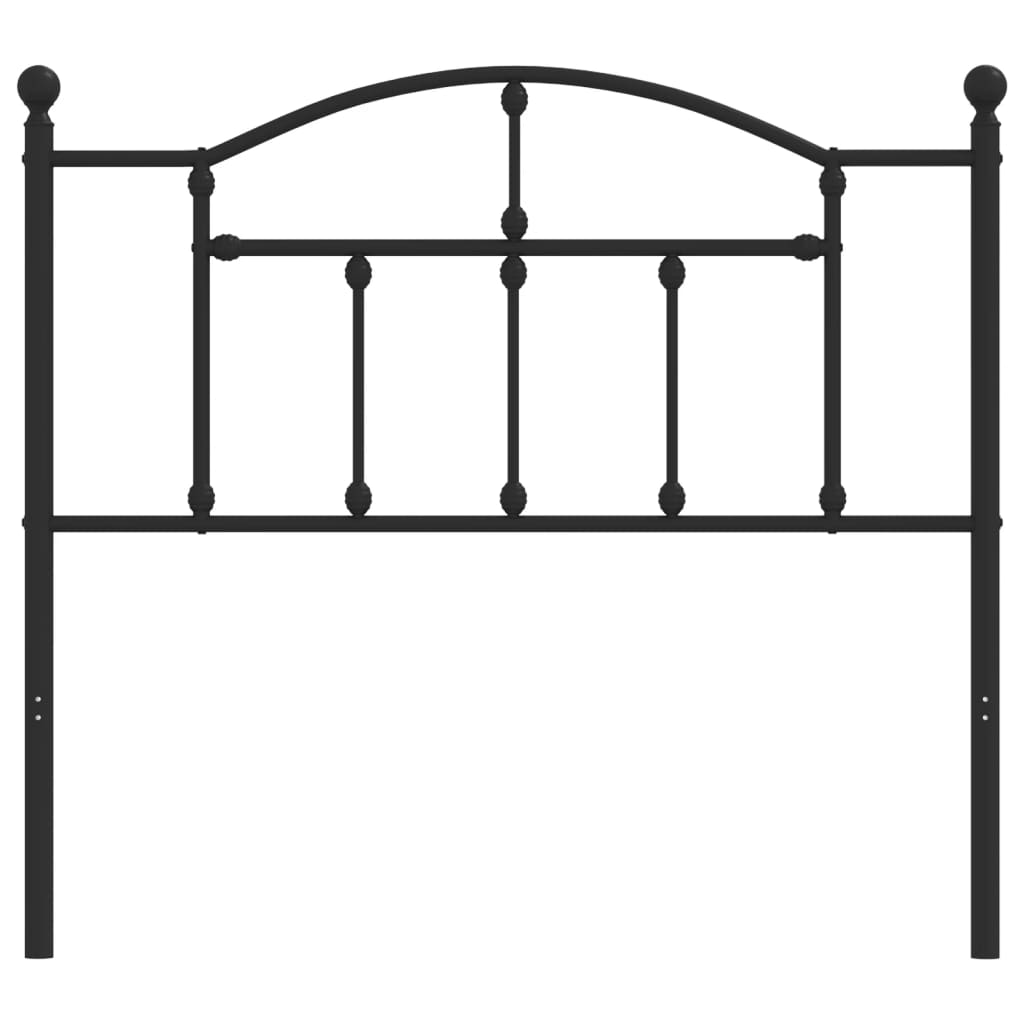Metal Headboard Black 100 cm