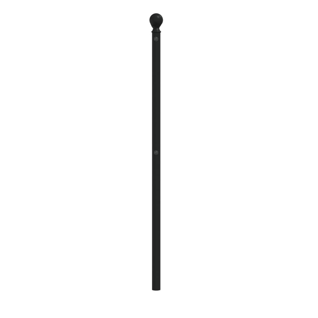 Metal Headboard Black 140 cm