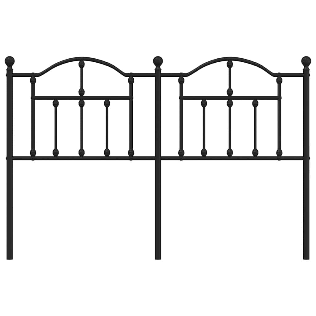 Metal Headboard Black 150 cm
