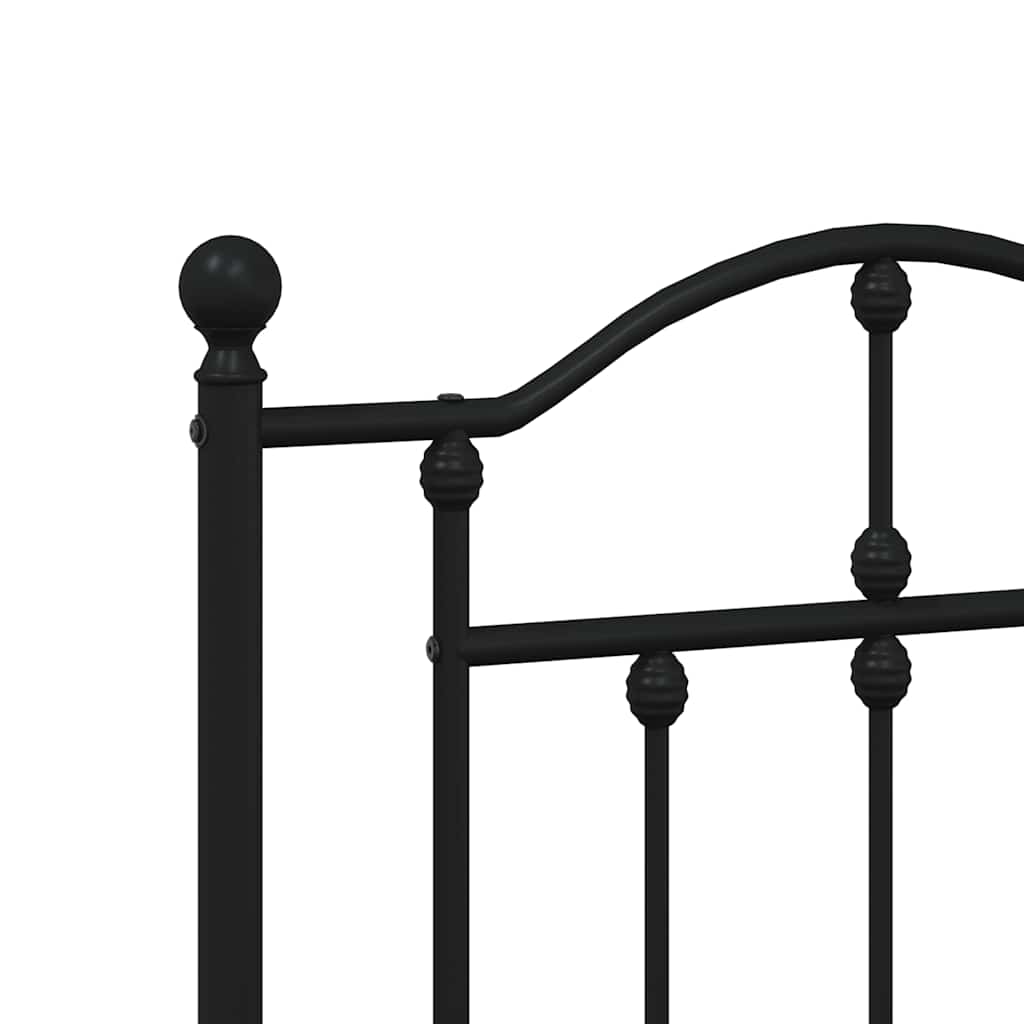 Metal Headboard Black 150 cm