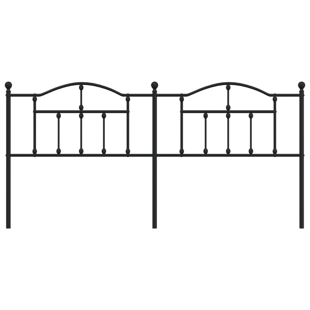 Metal Headboard Black 193 cm