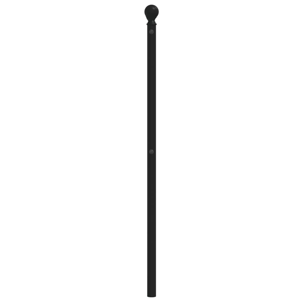 Metal Headboard Black 200 cm