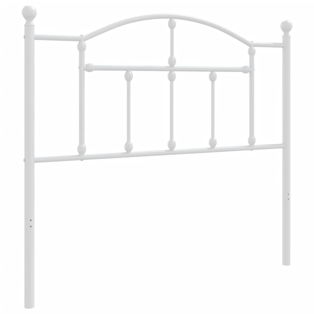 Metal Headboard White 100 cm