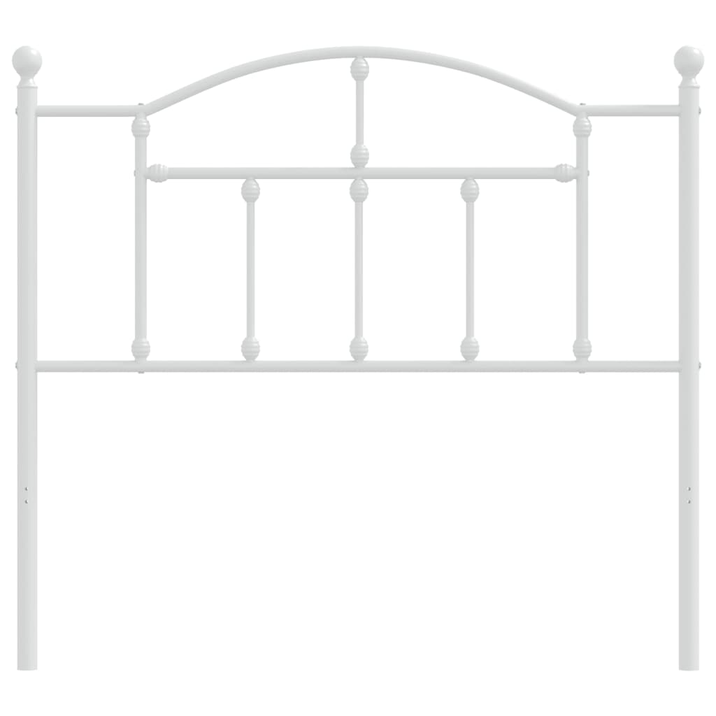 Metal Headboard White 100 cm