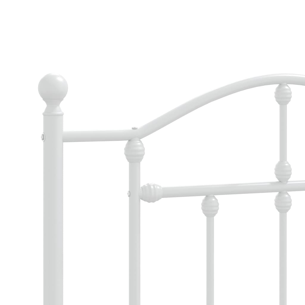 Metal Headboard White 100 cm