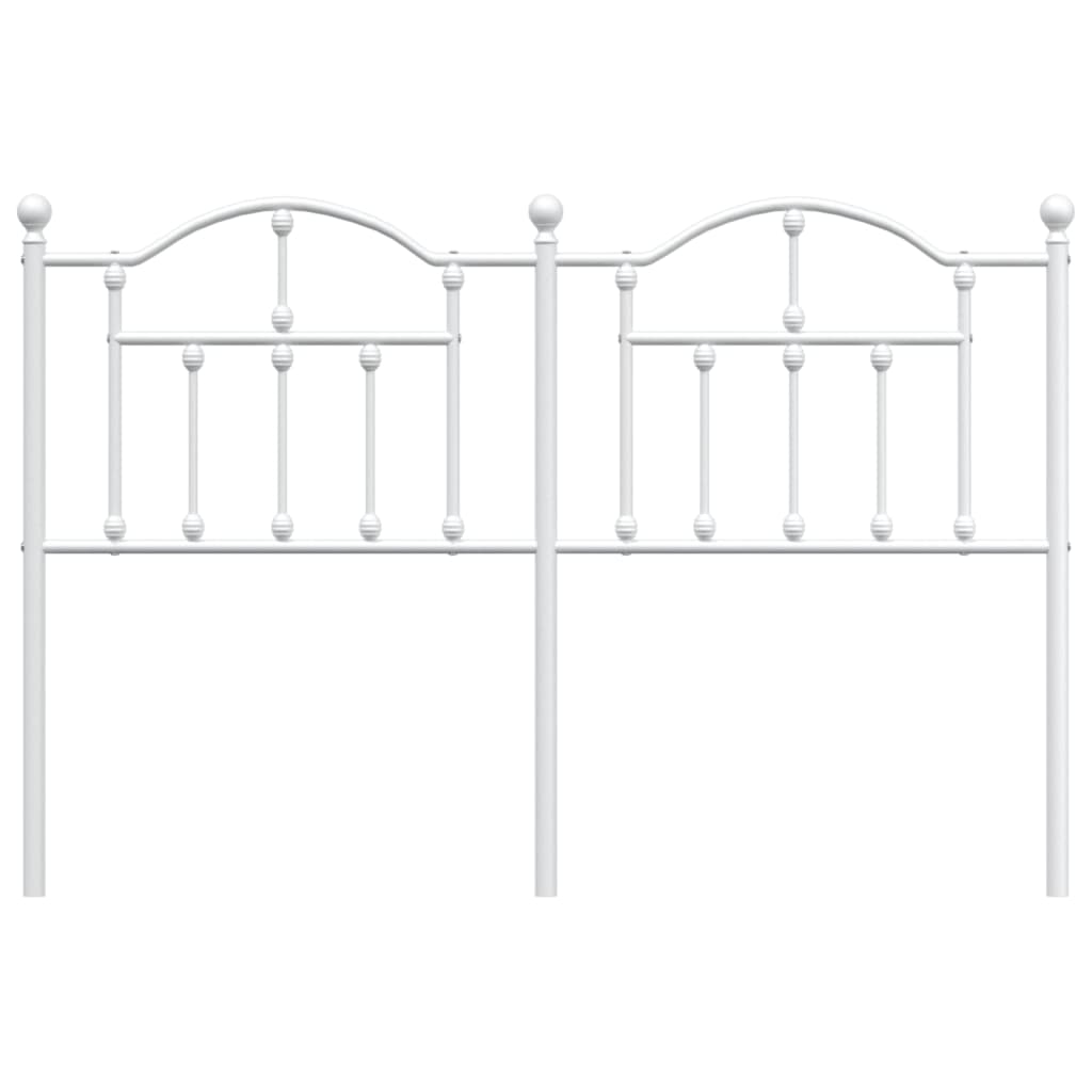 Metal Headboard White 150 cm