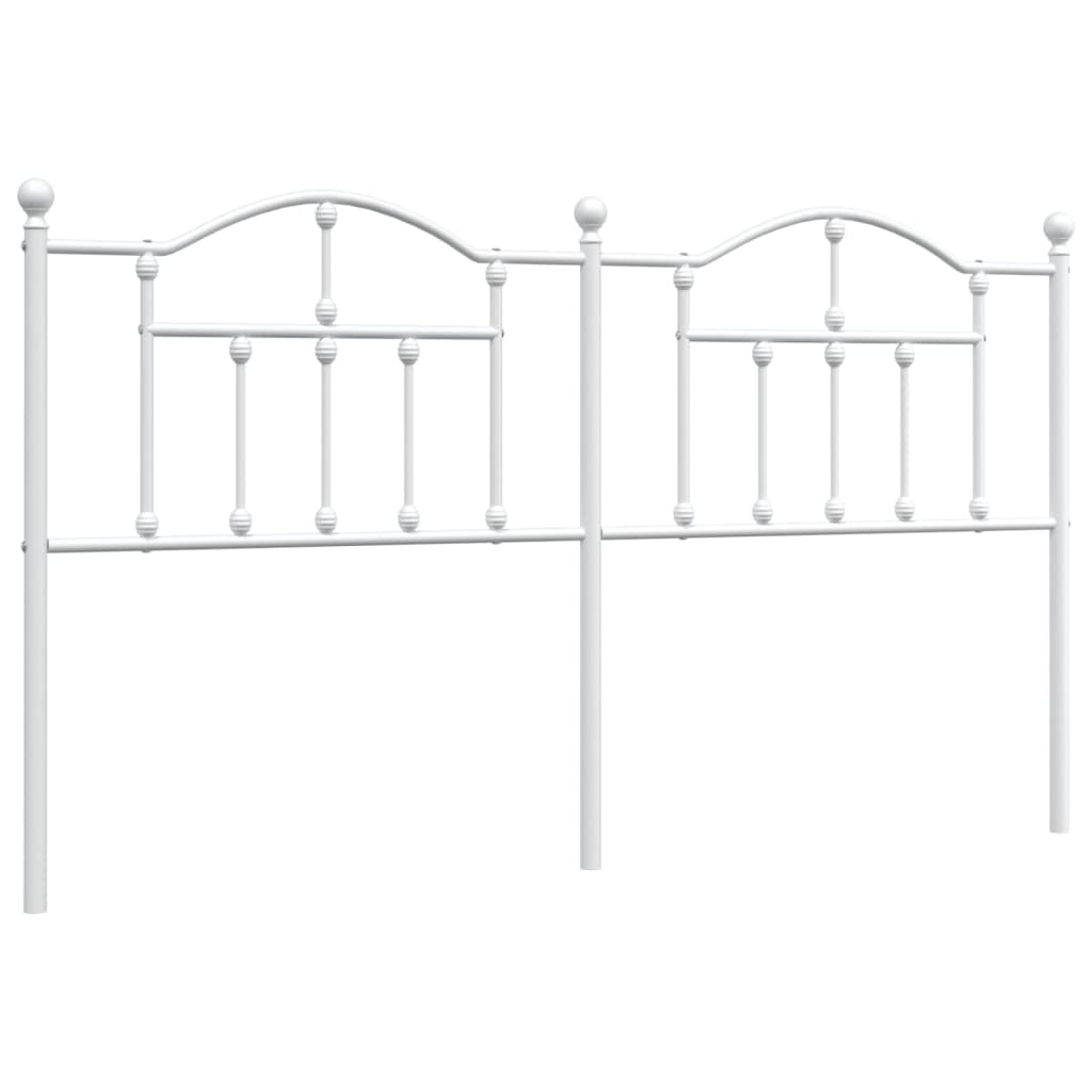 Metal Headboard White 160 cm