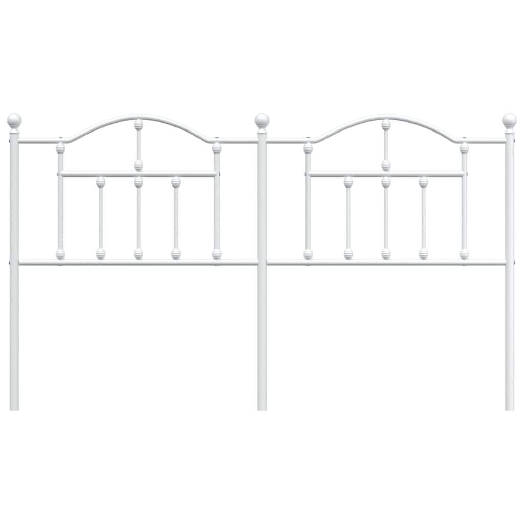 Metal Headboard White 160 cm
