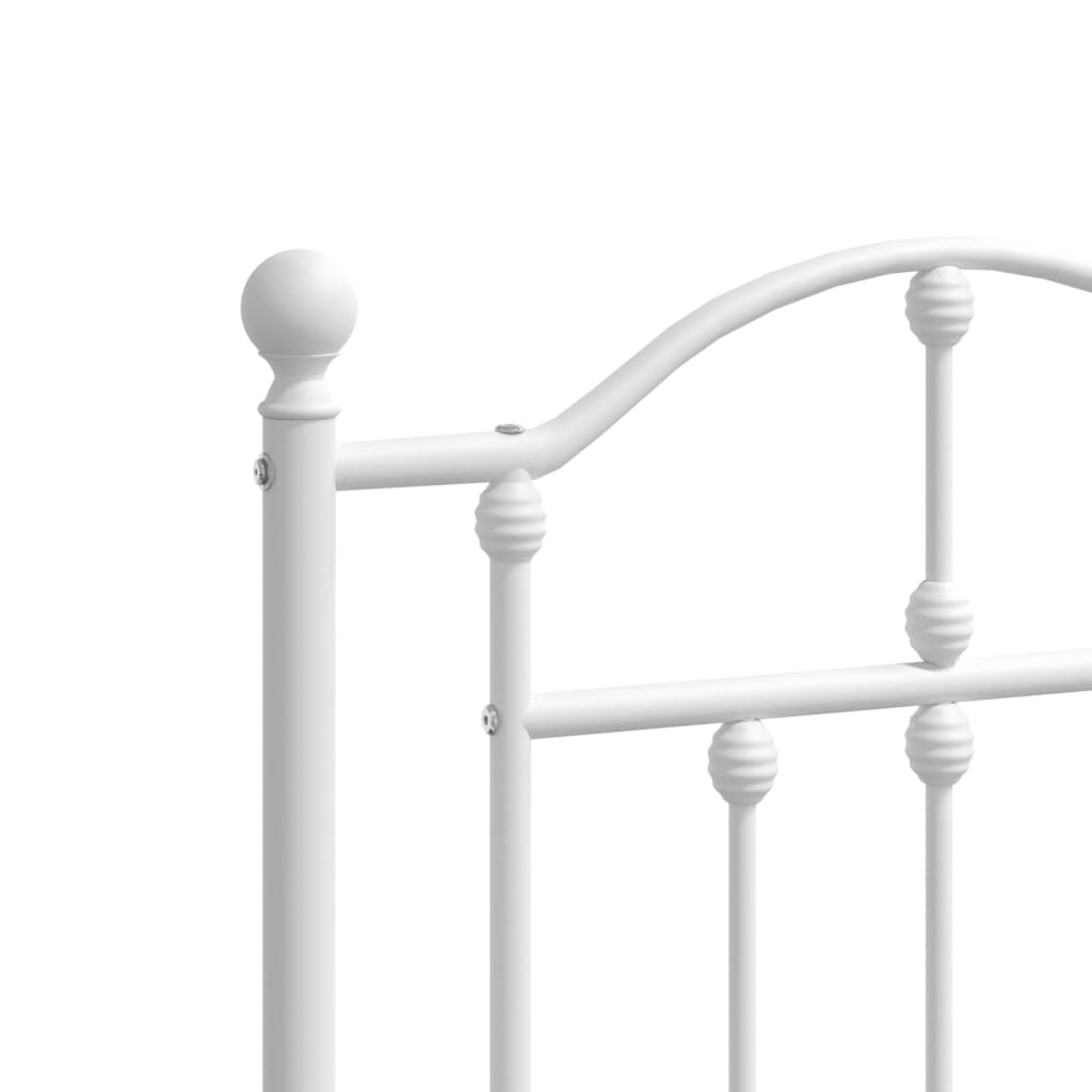 Metal Headboard White 160 cm
