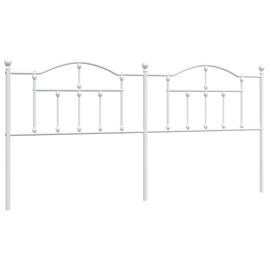 Metal Headboard White 193 cm