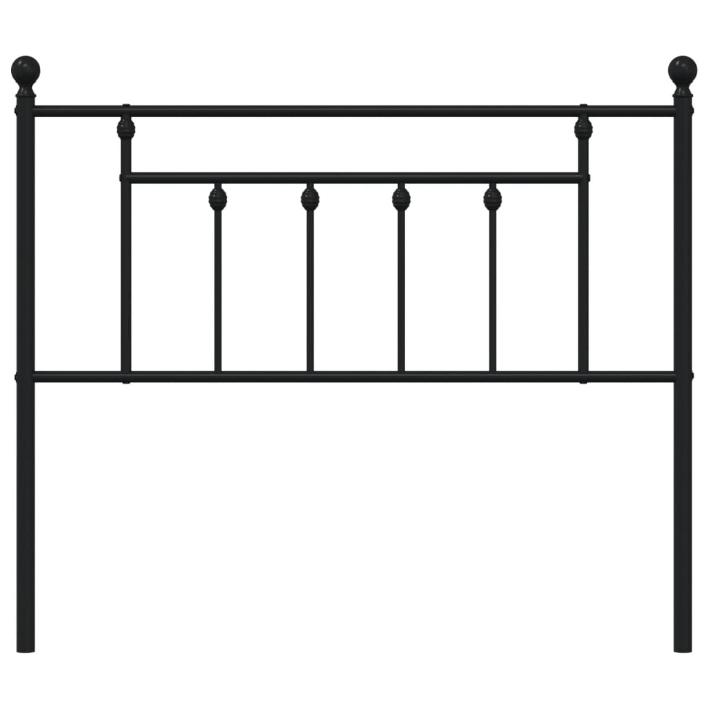 Metal Headboard Black 100 cm