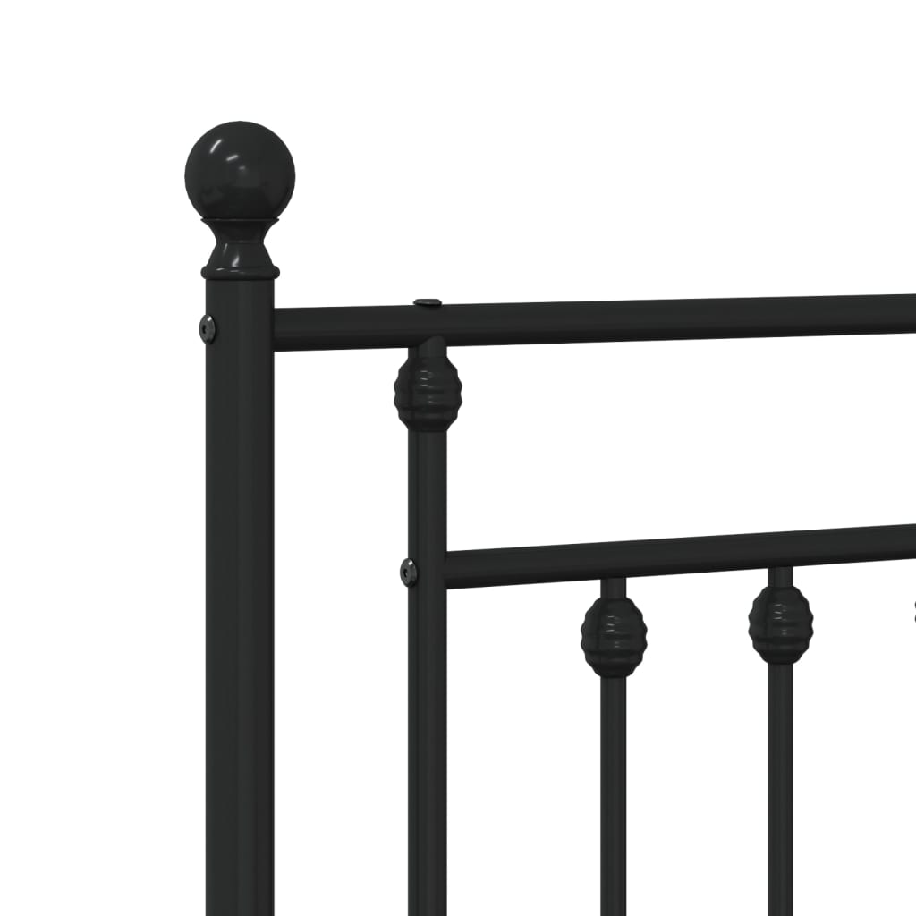 Metal Headboard Black 100 cm