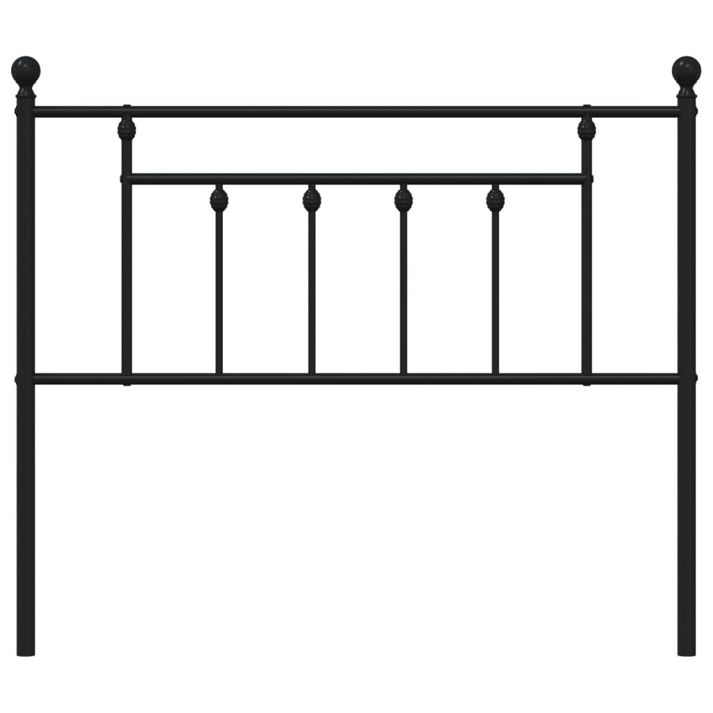 Metal Headboard Black 107 cm