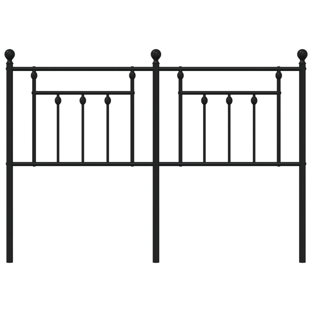 Metal Headboard Black 150 cm