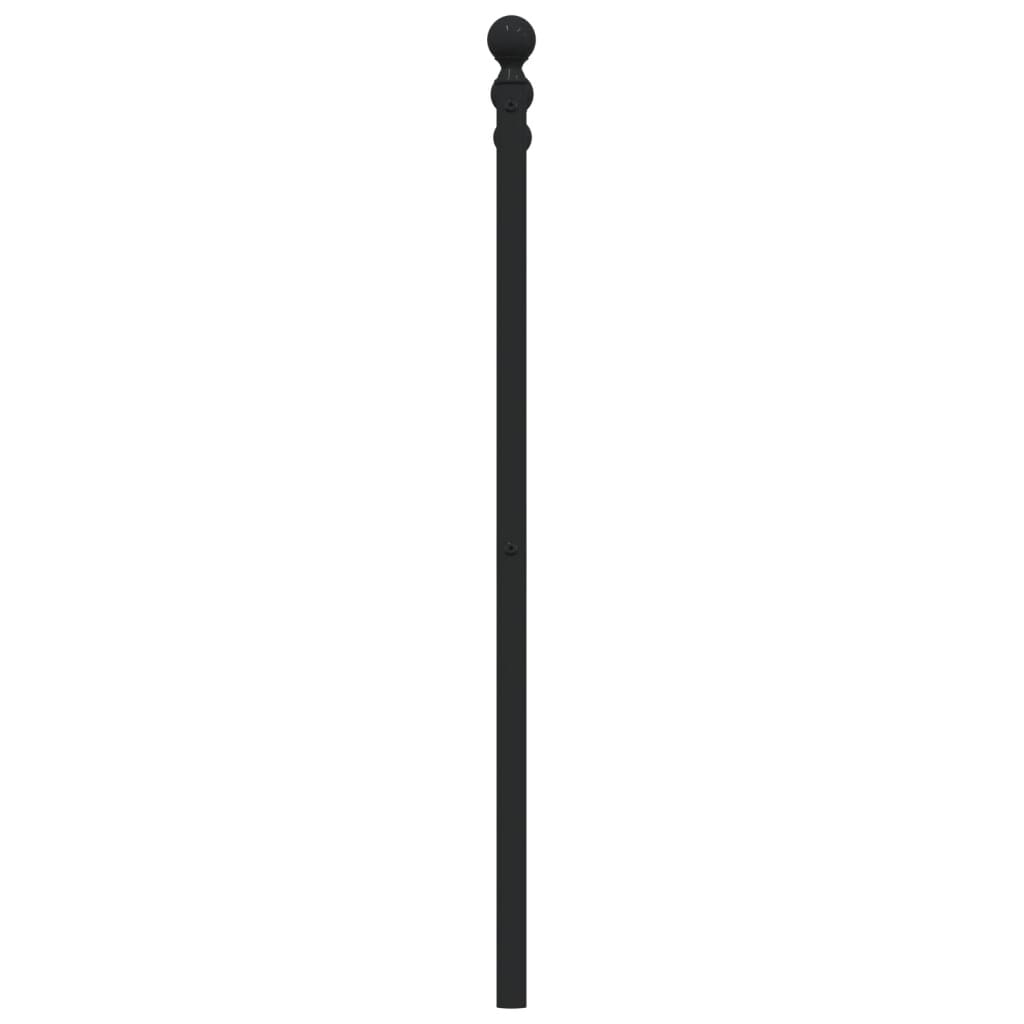 Metal Headboard Black 160 cm