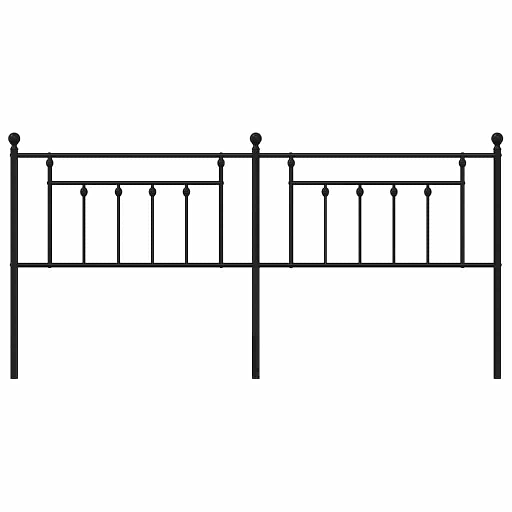 Metal Headboard Black 193 cm