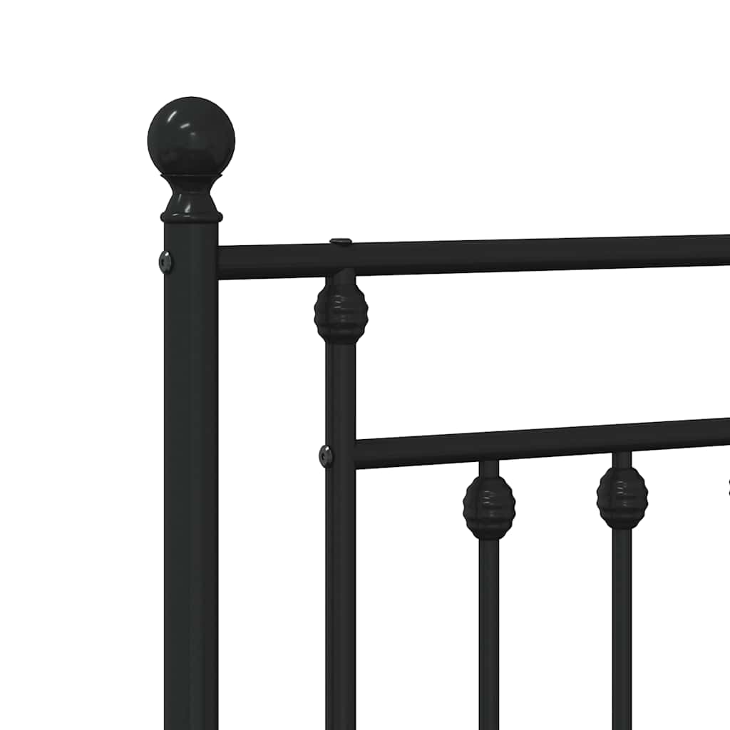Metal Headboard Black 193 cm