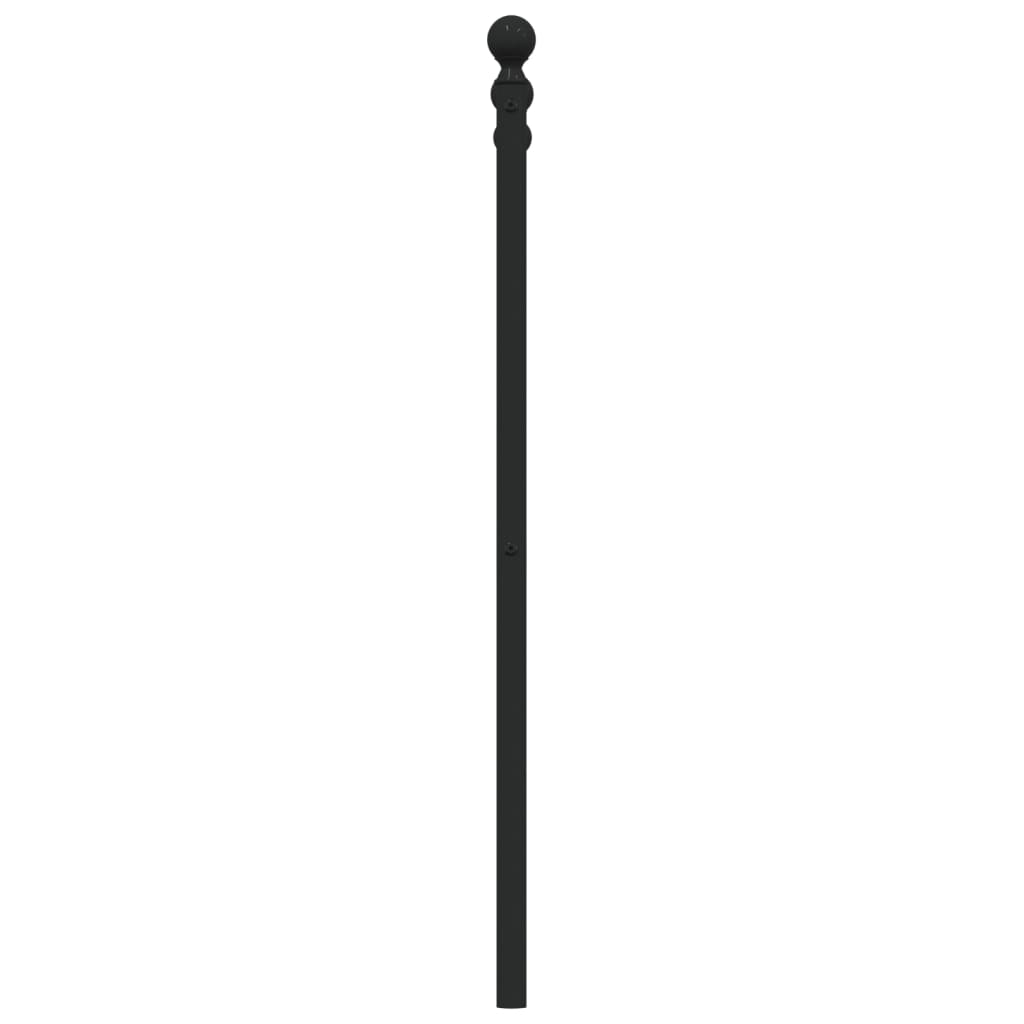 Metal Headboard Black 200 cm