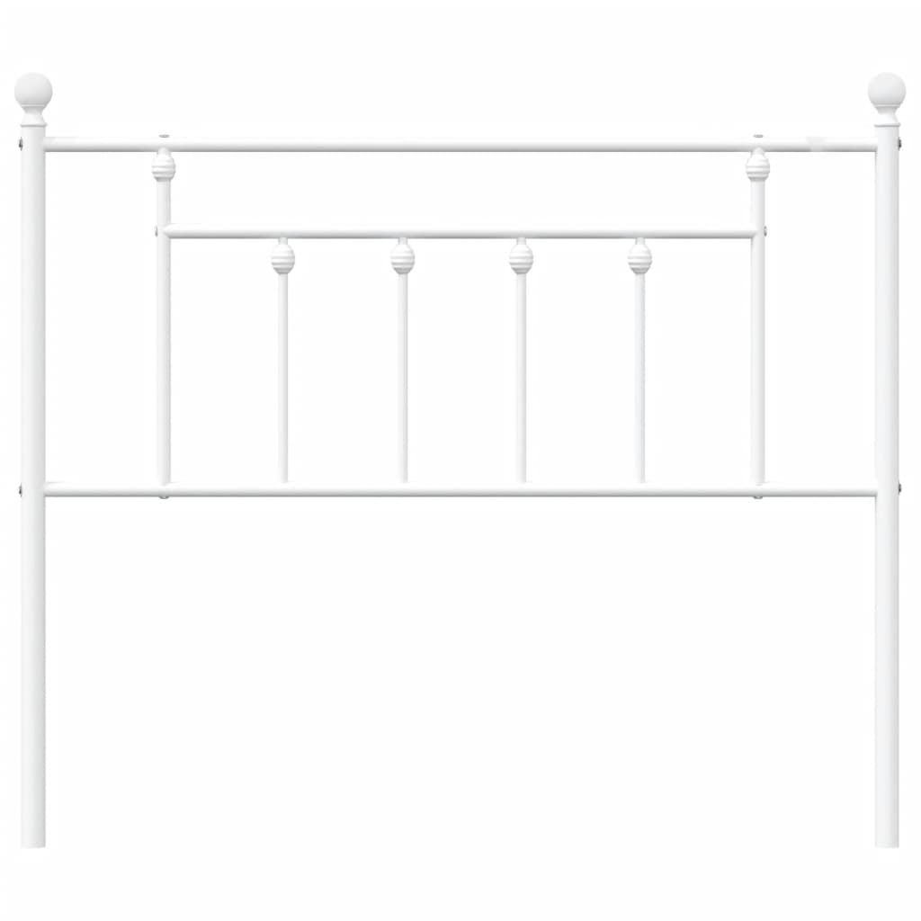 Metal Headboard White 100 cm