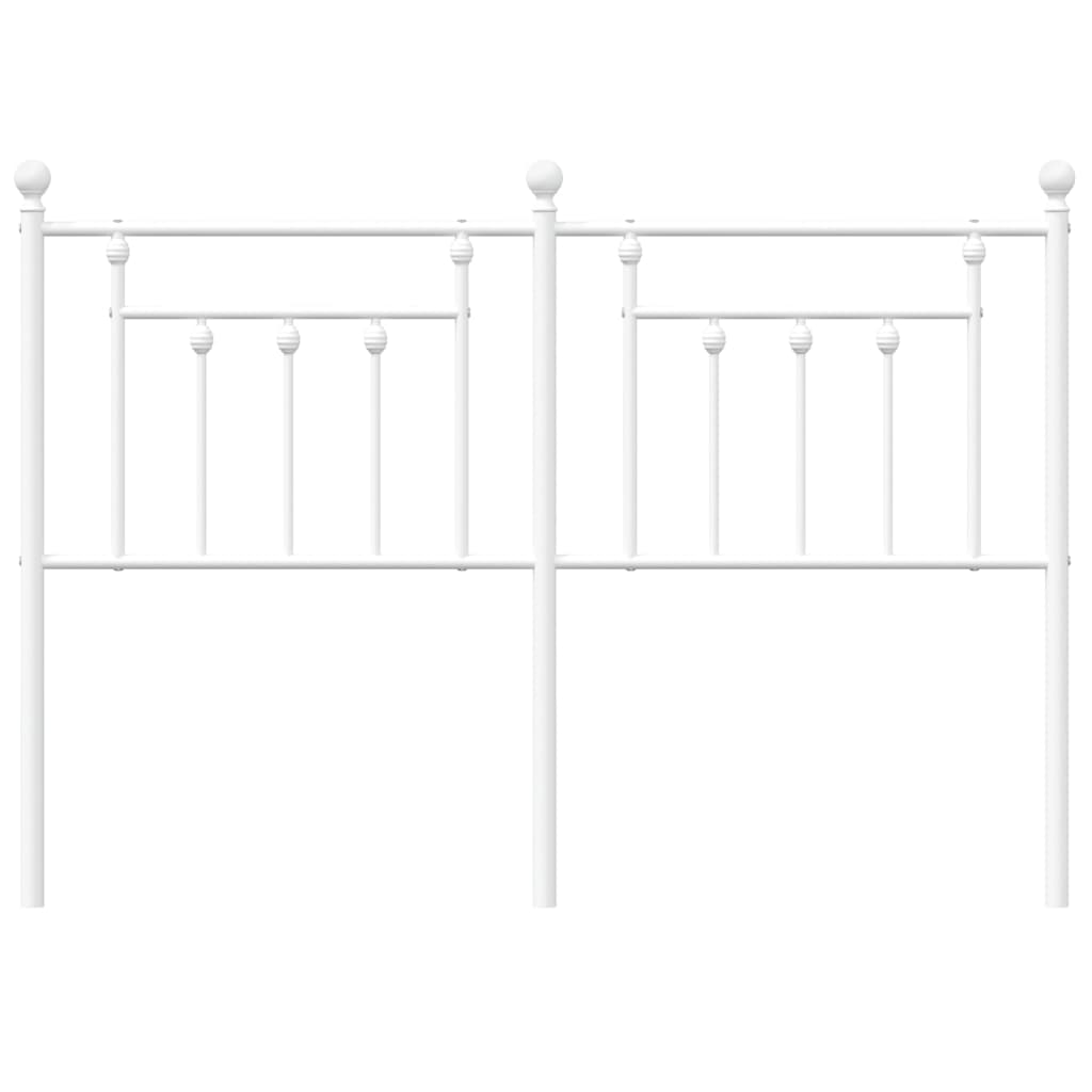 Metal Headboard White 135 cm