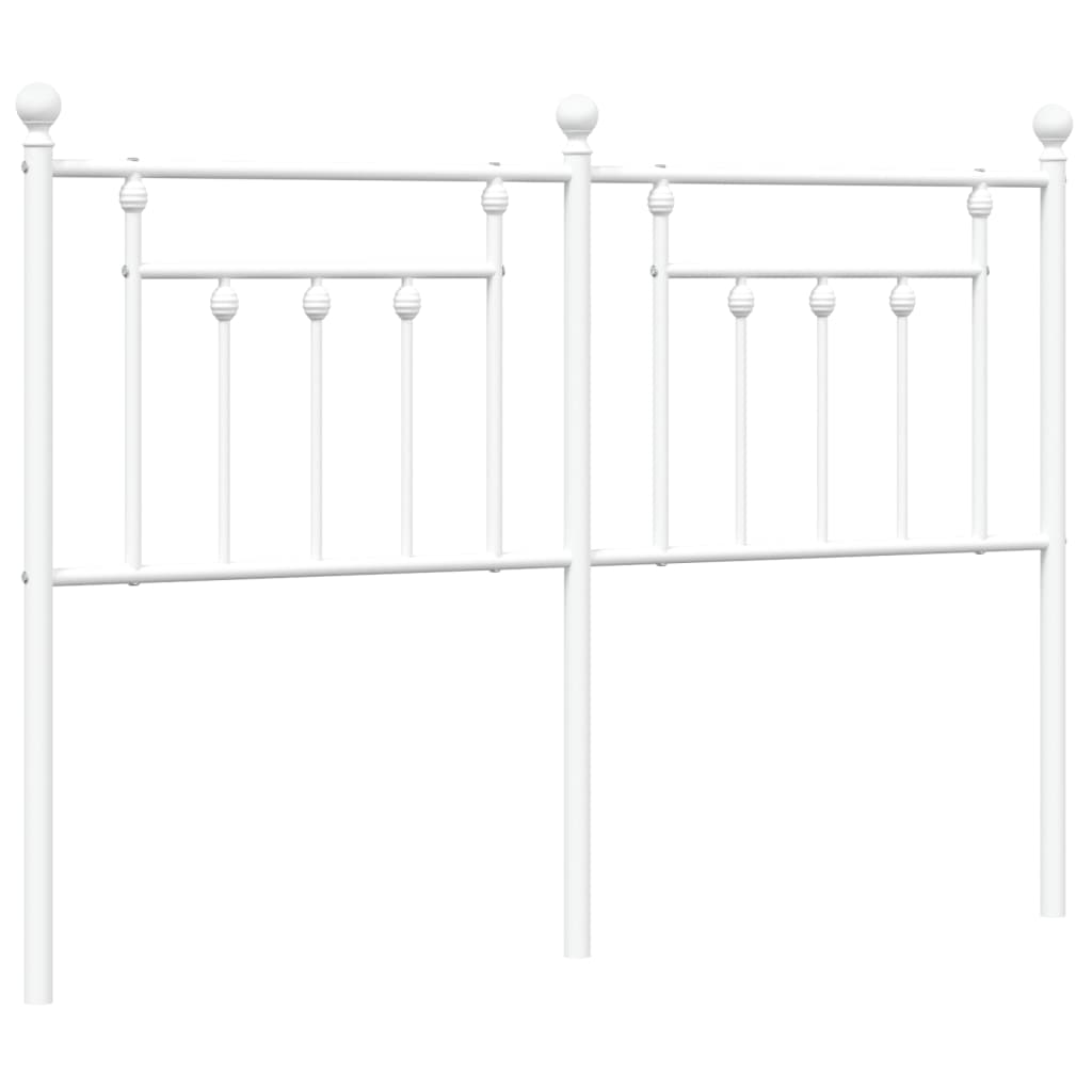 Metal Headboard White 140 cm