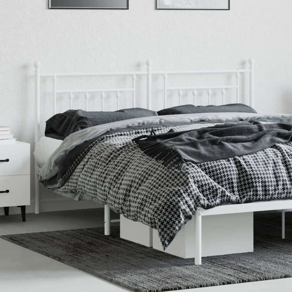 Metal Headboard White 180 cm