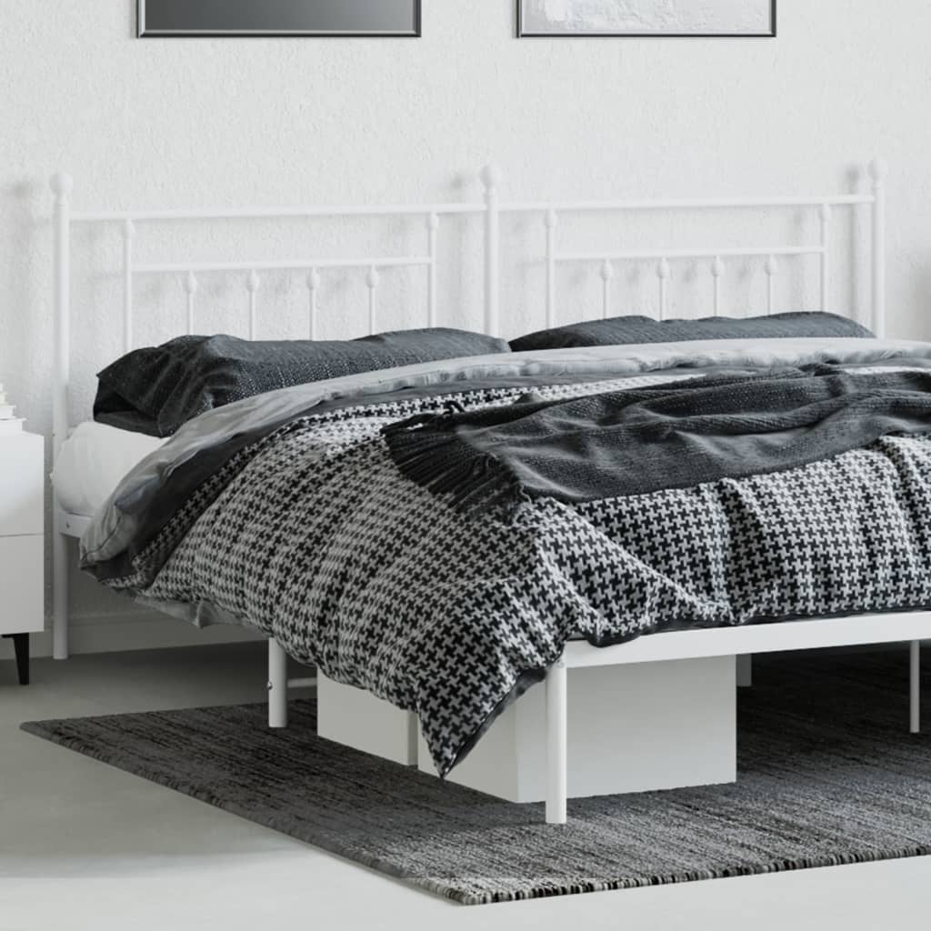 Metal Headboard White 193 cm