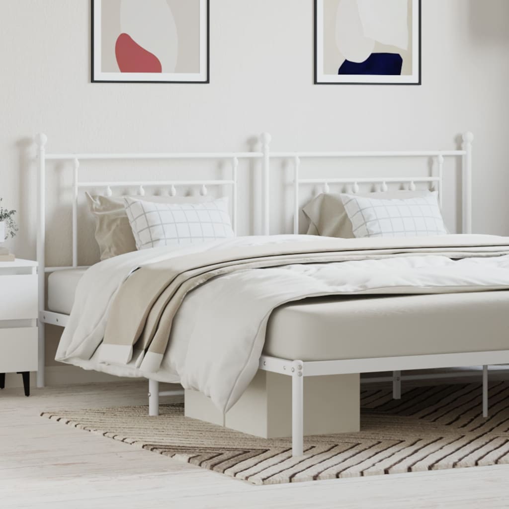 Metal Headboard White 193 cm