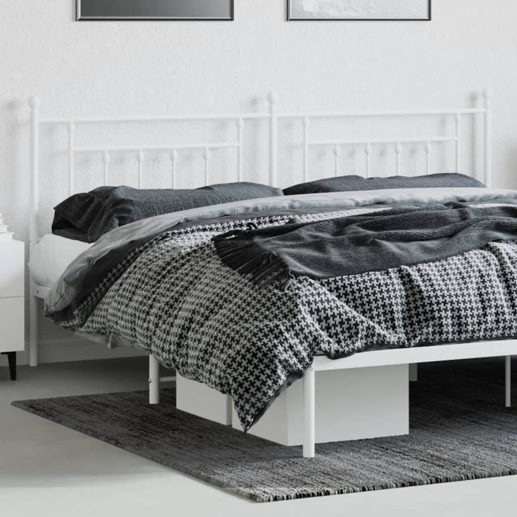 Metal Headboard White 200 cm