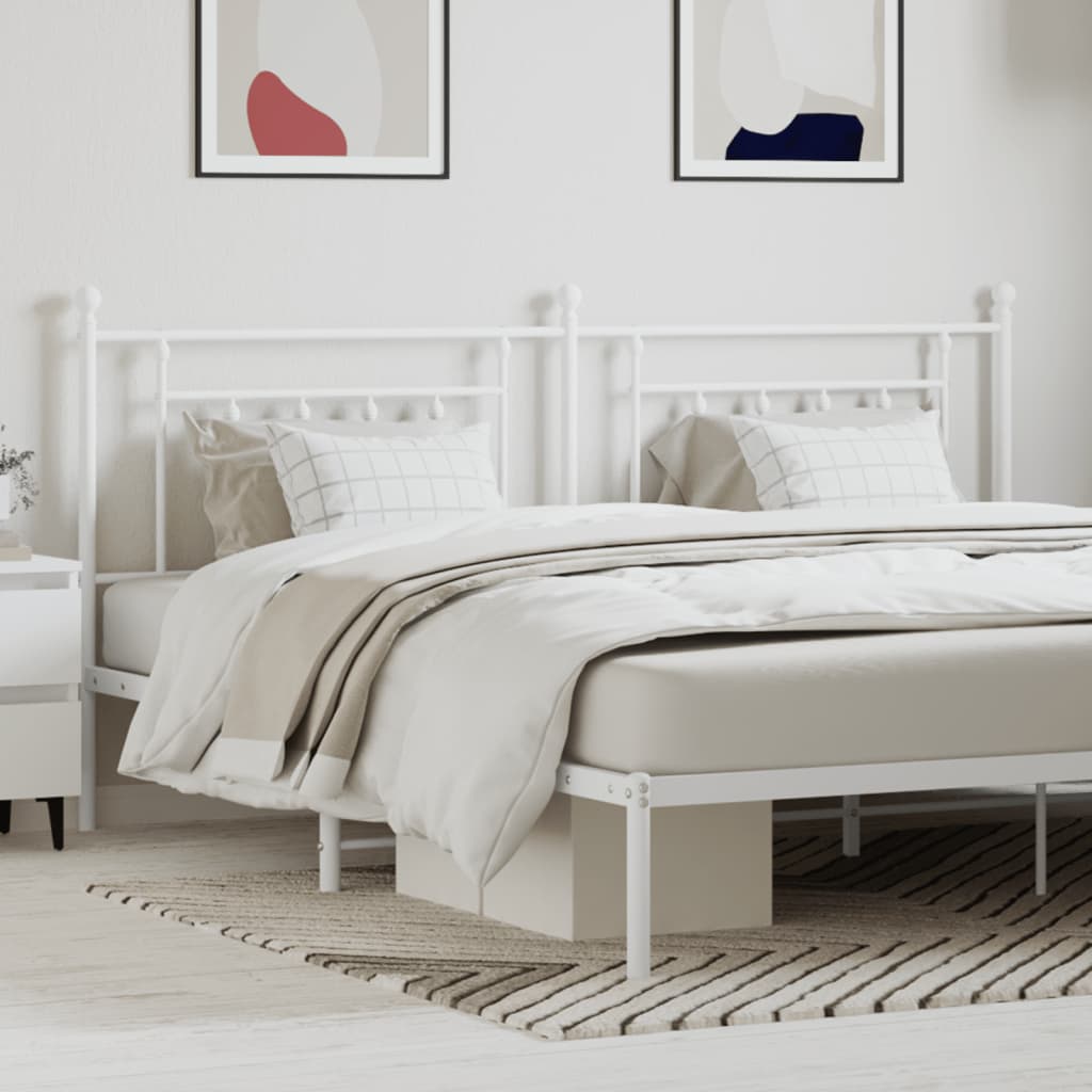 Metal Headboard White 200 cm