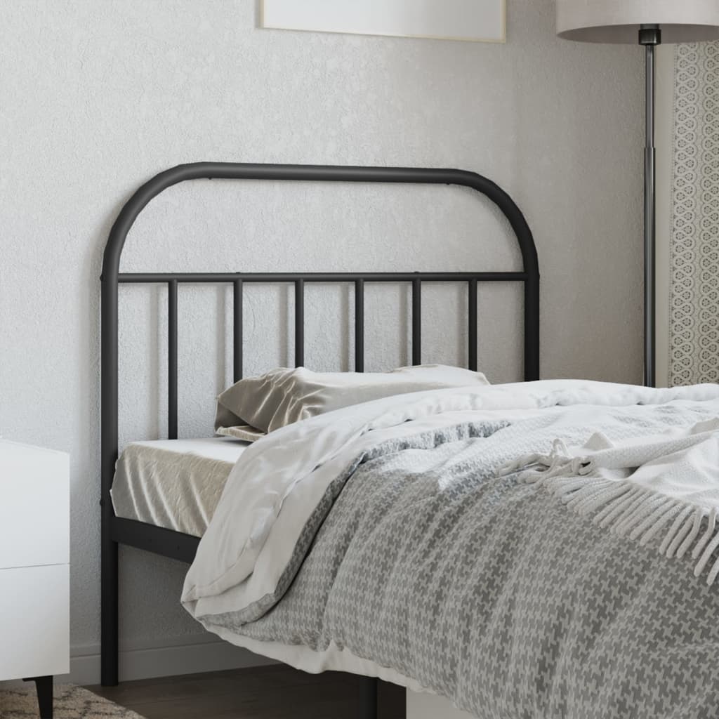 Metal Headboard Black 100 cm