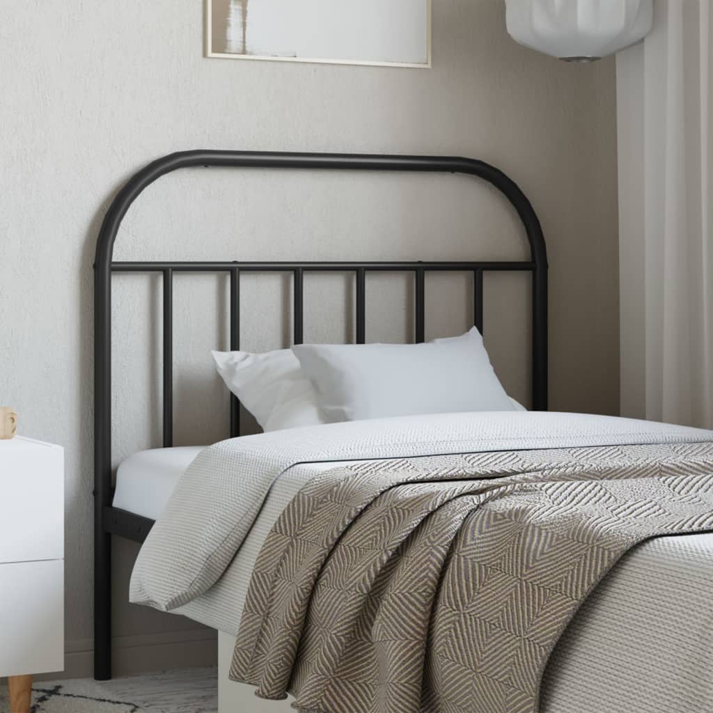 Metal Headboard Black 100 cm