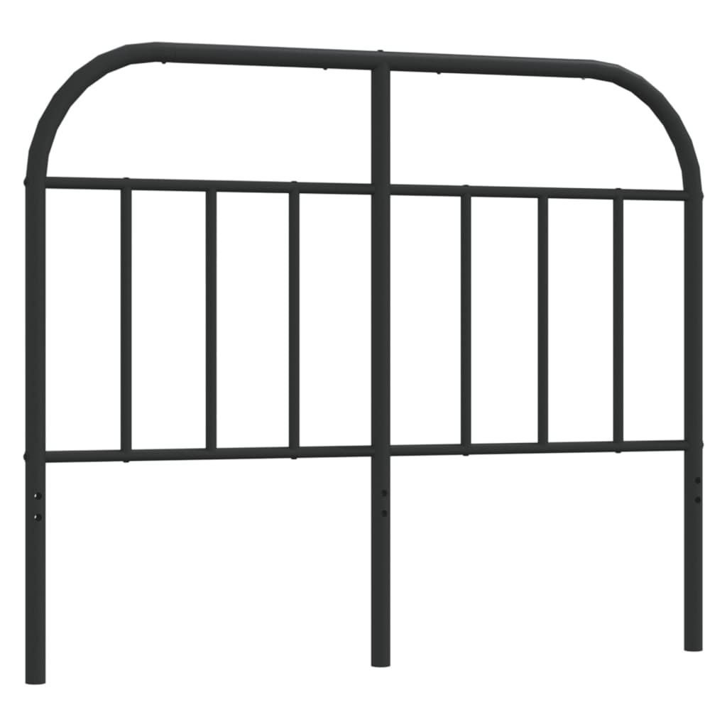Metal Headboard Black 120 cm
