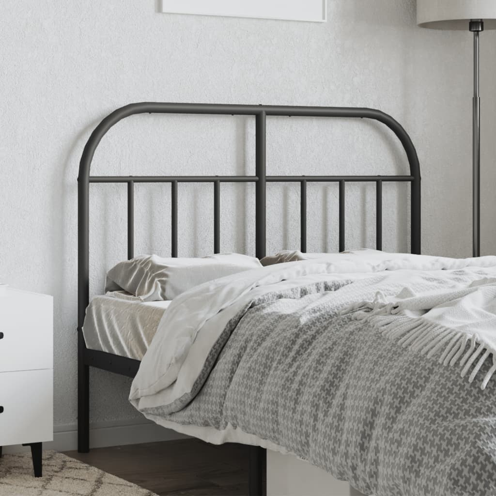 Metal Headboard Black 120 cm