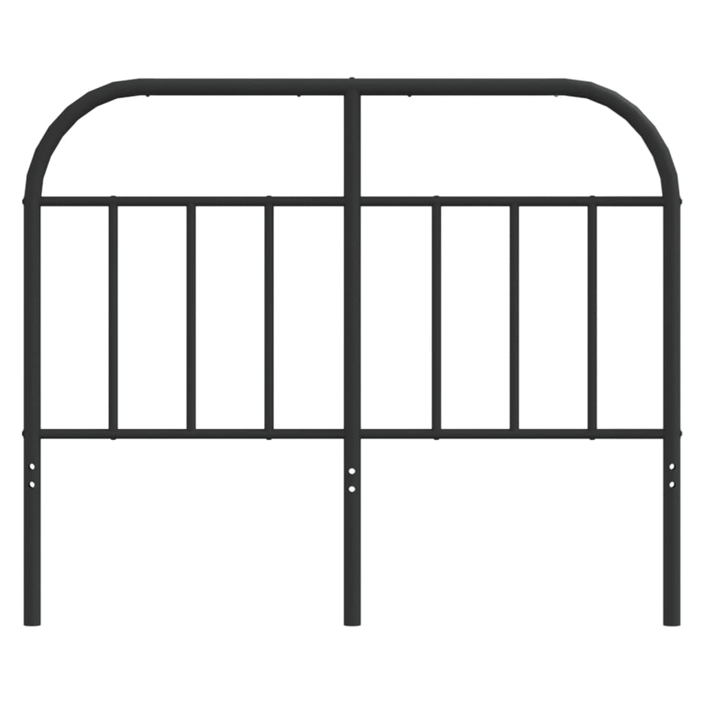 Metal Headboard Black 120 cm