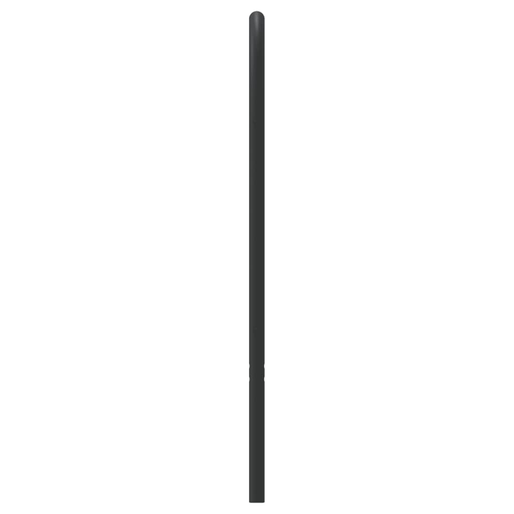 Metal Headboard Black 120 cm