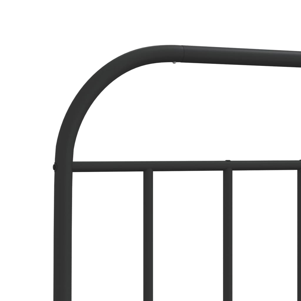Metal Headboard Black 120 cm