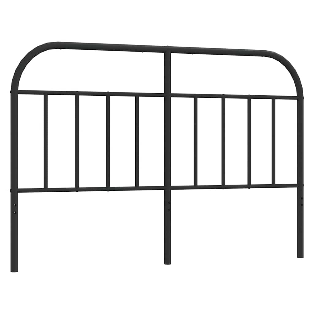 Metal Headboard Black 135 cm