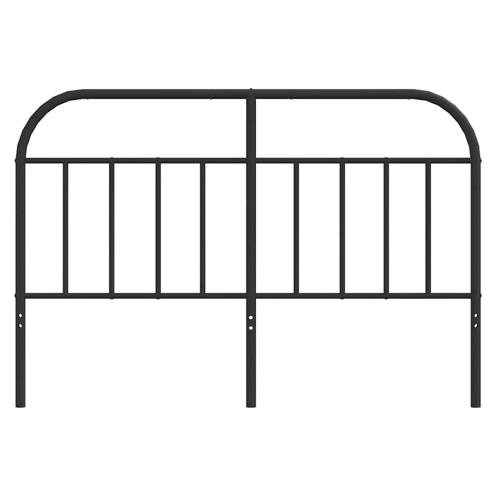 Metal Headboard Black 135 cm